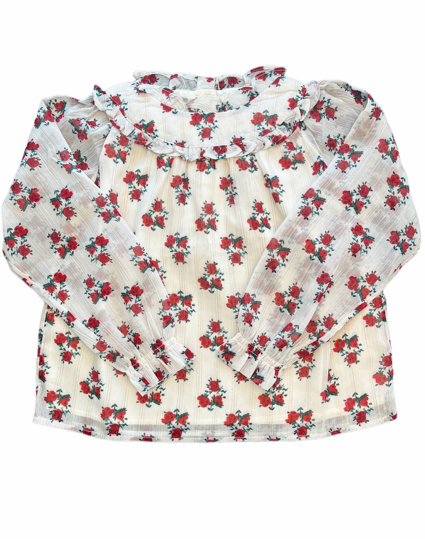 Janie and Jack Ivory Rose Blouse (5Y)