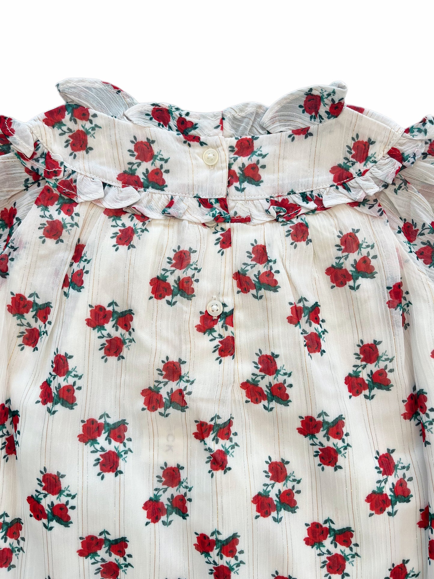 Janie and Jack Ivory Rose Blouse (5Y)