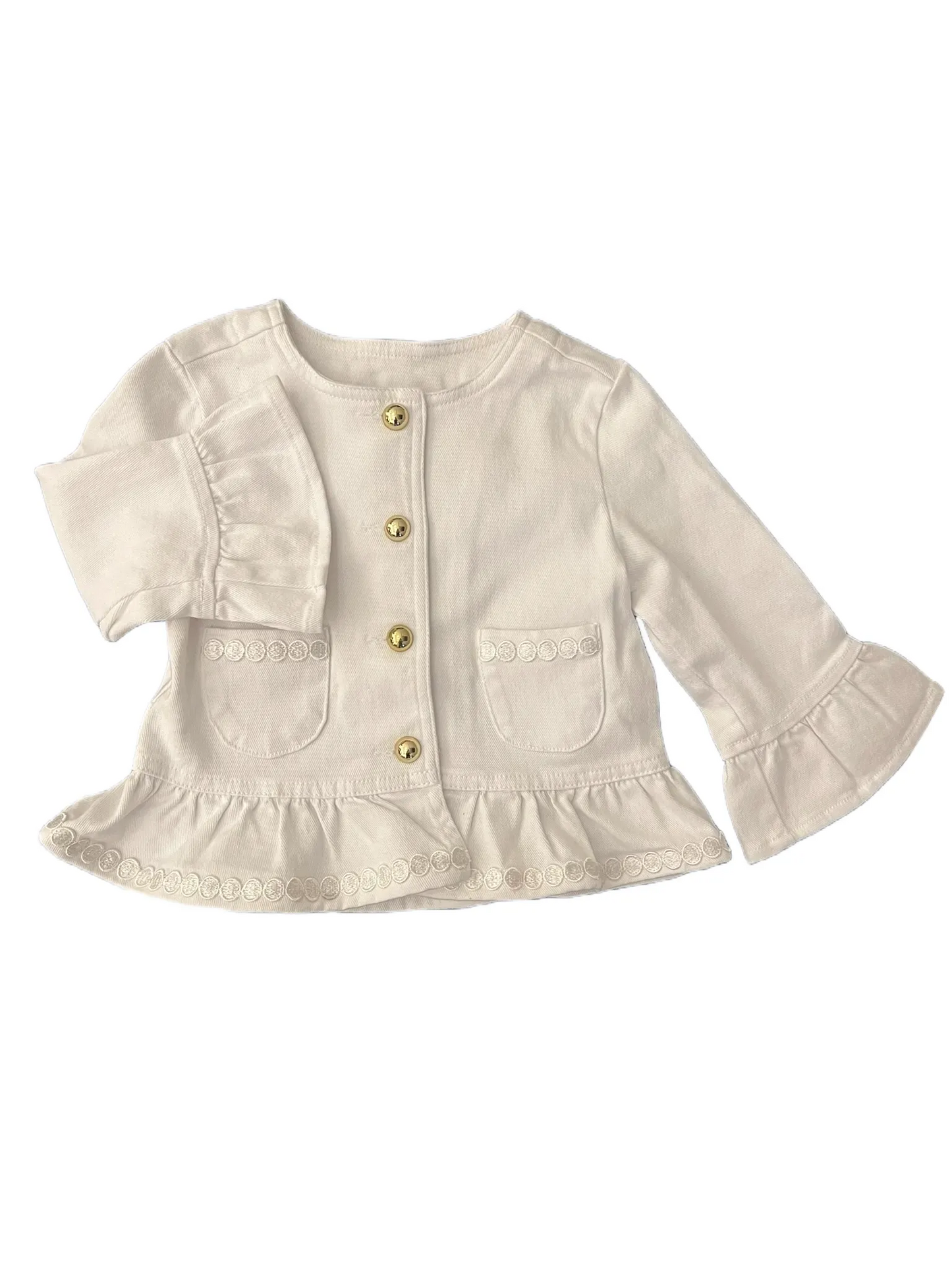 Janie and Jack White Denim Jacket (3-4Y)