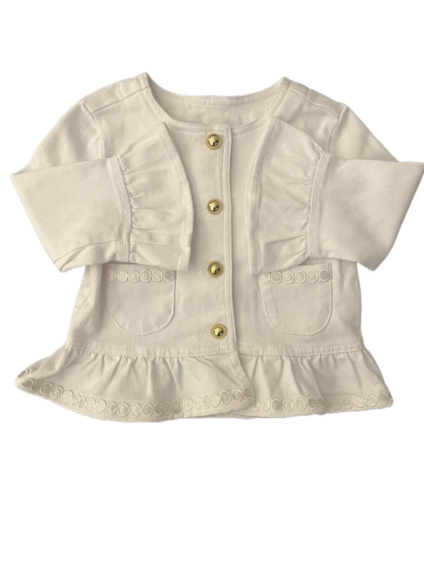 Janie and Jack White Denim Jacket (3-4Y)