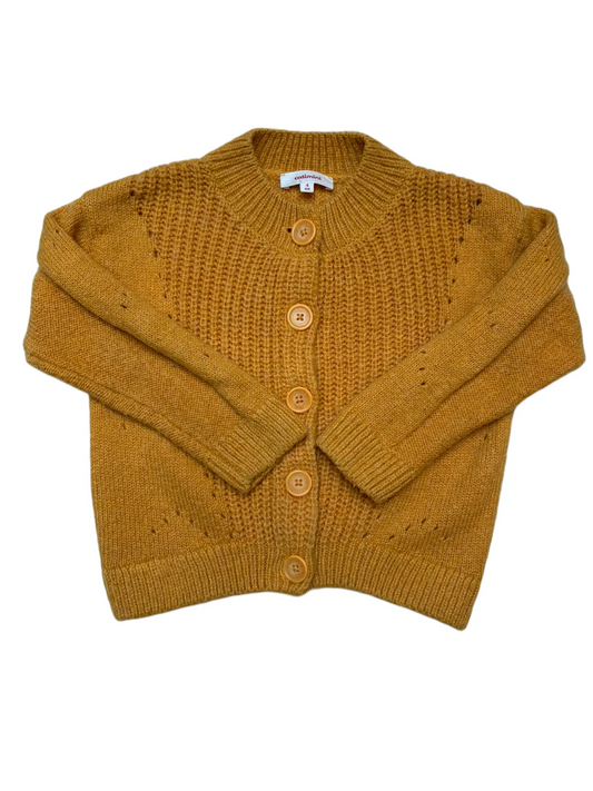 Catimini Mustard Chunky Cardigan (4Y)