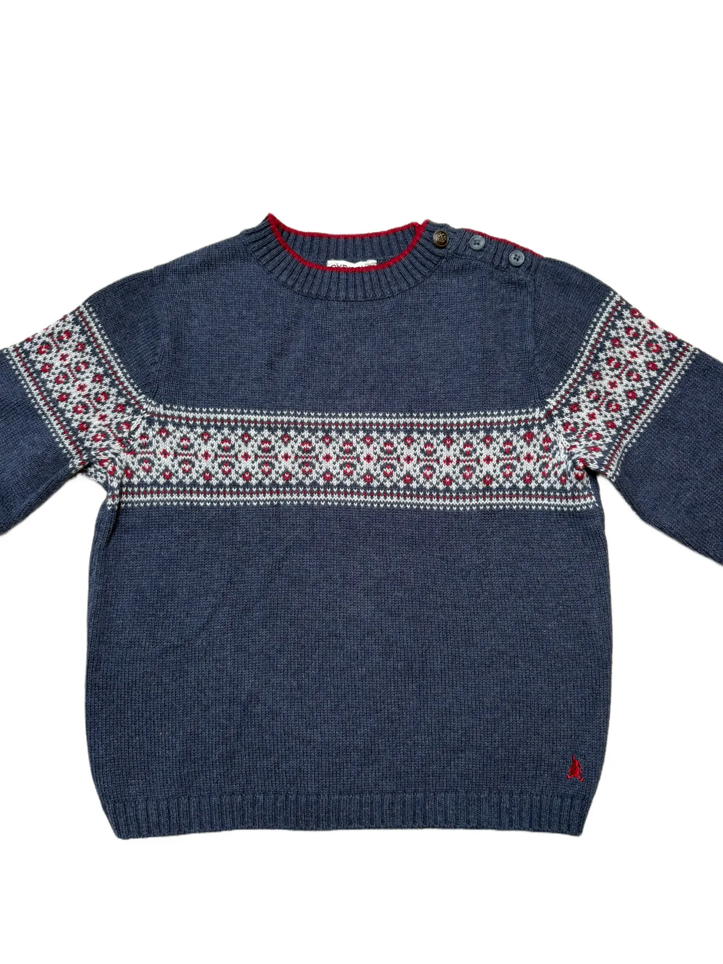 Cyrillus Fair Isle Blue Sweater (24M)