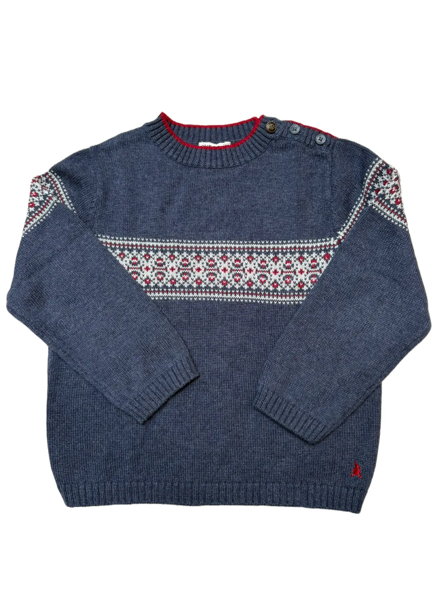 Cyrillus Fair Isle Blue Sweater (24M)