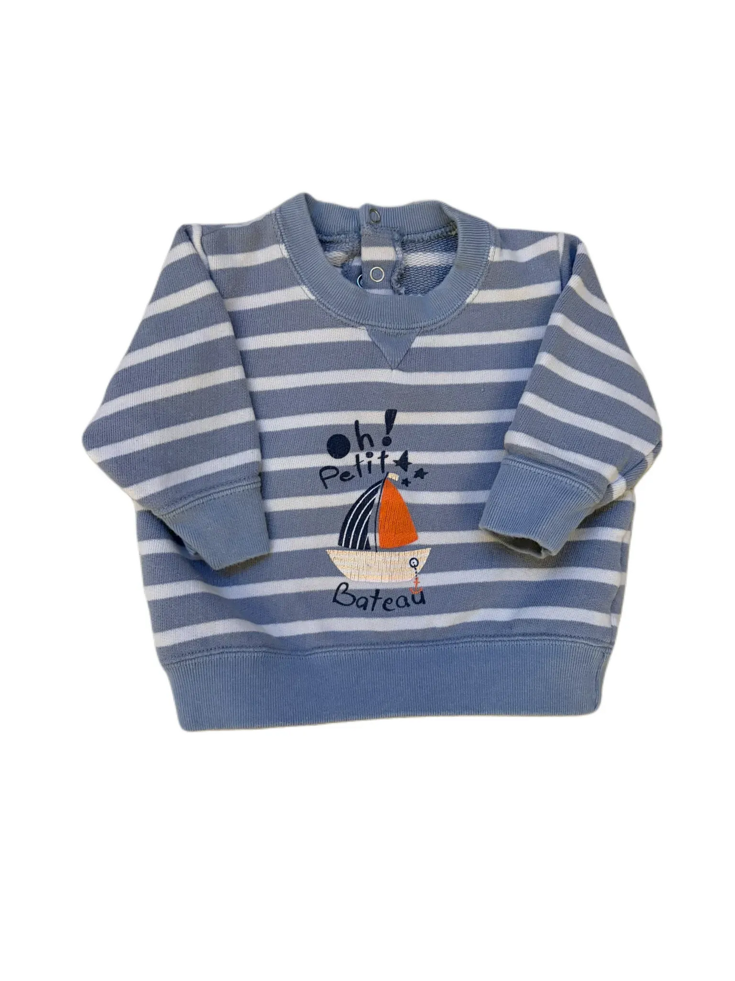 Petit Bateau Blue & White Sweatshirt (3M)