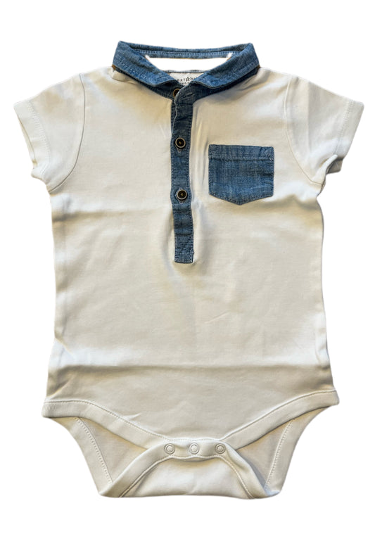 Adorable short-sleeved bodysuit by Next for babies aged 12-18 months.