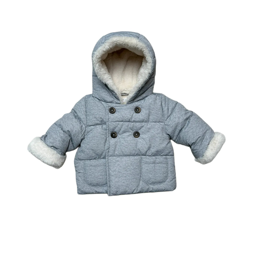 Mango Kids Heathered Grey Coat (1-3M)