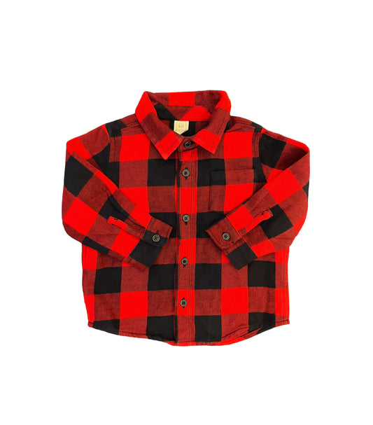 Baby Gap Red Plaid Flannel Shirt (18-24m)