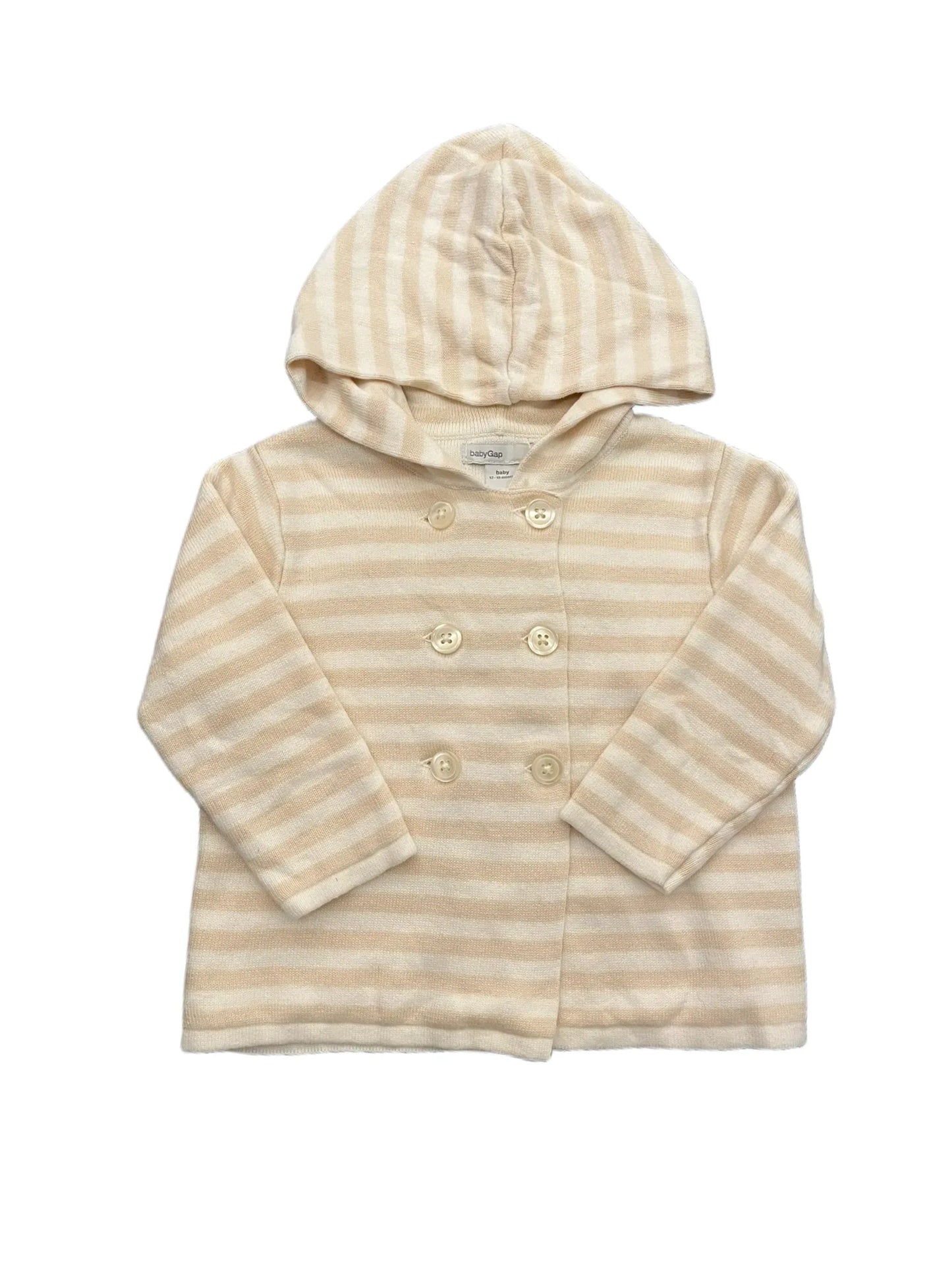 Baby Gap Hooded Striped Sweater (12-18M)