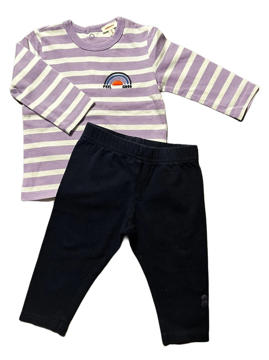 Catamini purple striped shirt