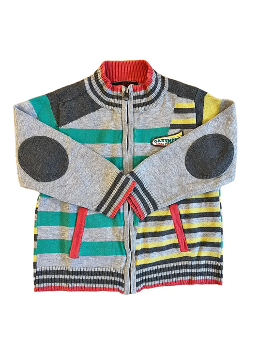 Catimini Striped Zipped Sweater (2Y)