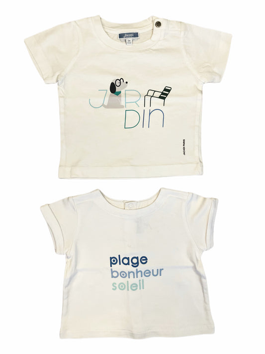 Jacadi Bundle: 2 T-Shirts with Summer Motifs (6M)