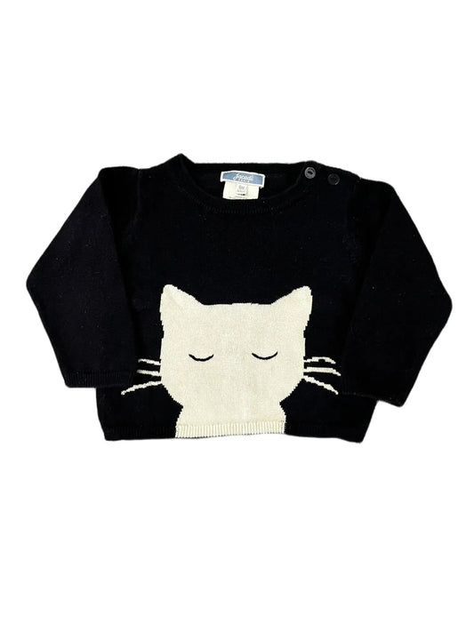 Jacadi Cat Motif Sweater (6M)