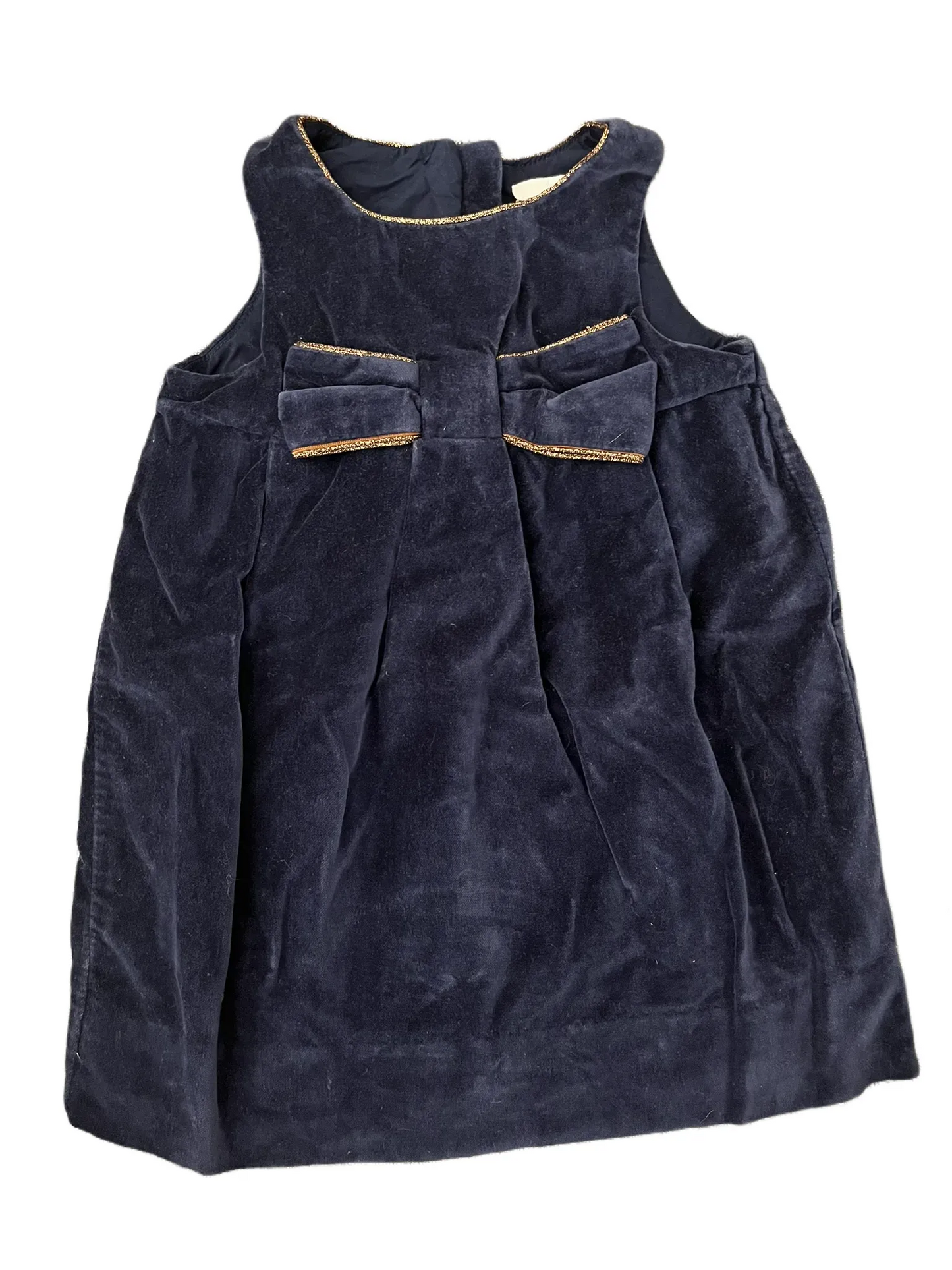 Jacadi Navy Velour Dress (18M)