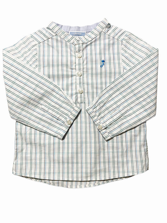 Jacadi boy's dress shirt in blue gingham