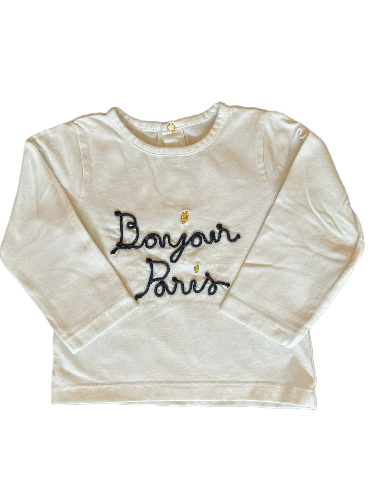 Jacadi White Long-Sleeved T-Shirt (18M)