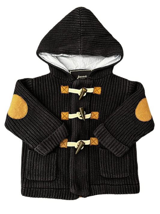 Jacadi Navy Blue Toggle Closure Hooded Cardigan (12M)