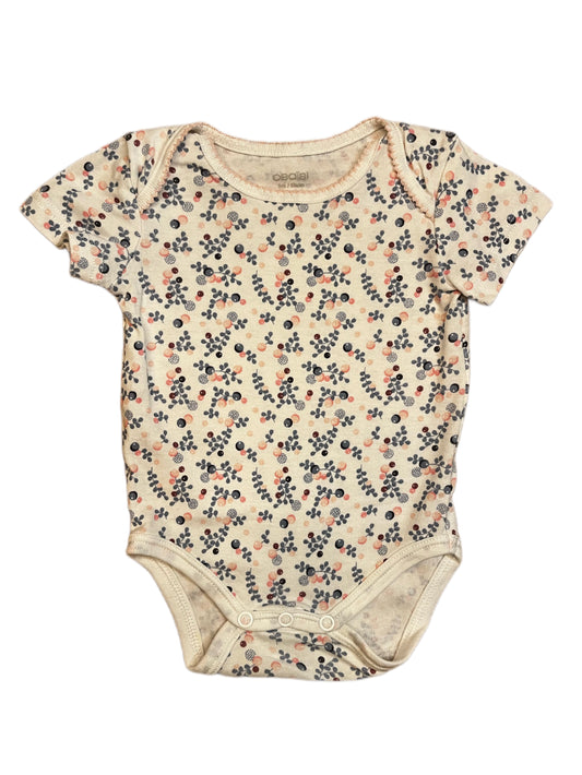 Obaïbi Short-Sleeved Envelope Neck Bodysuit for newborns - Size 3 months, 59cm.