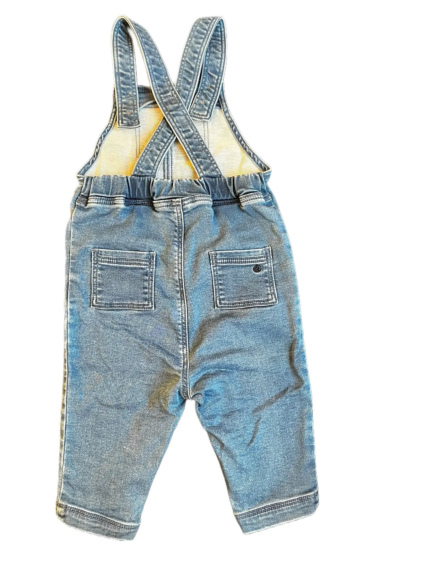 Petit Bateau Denim Overalls (18M)