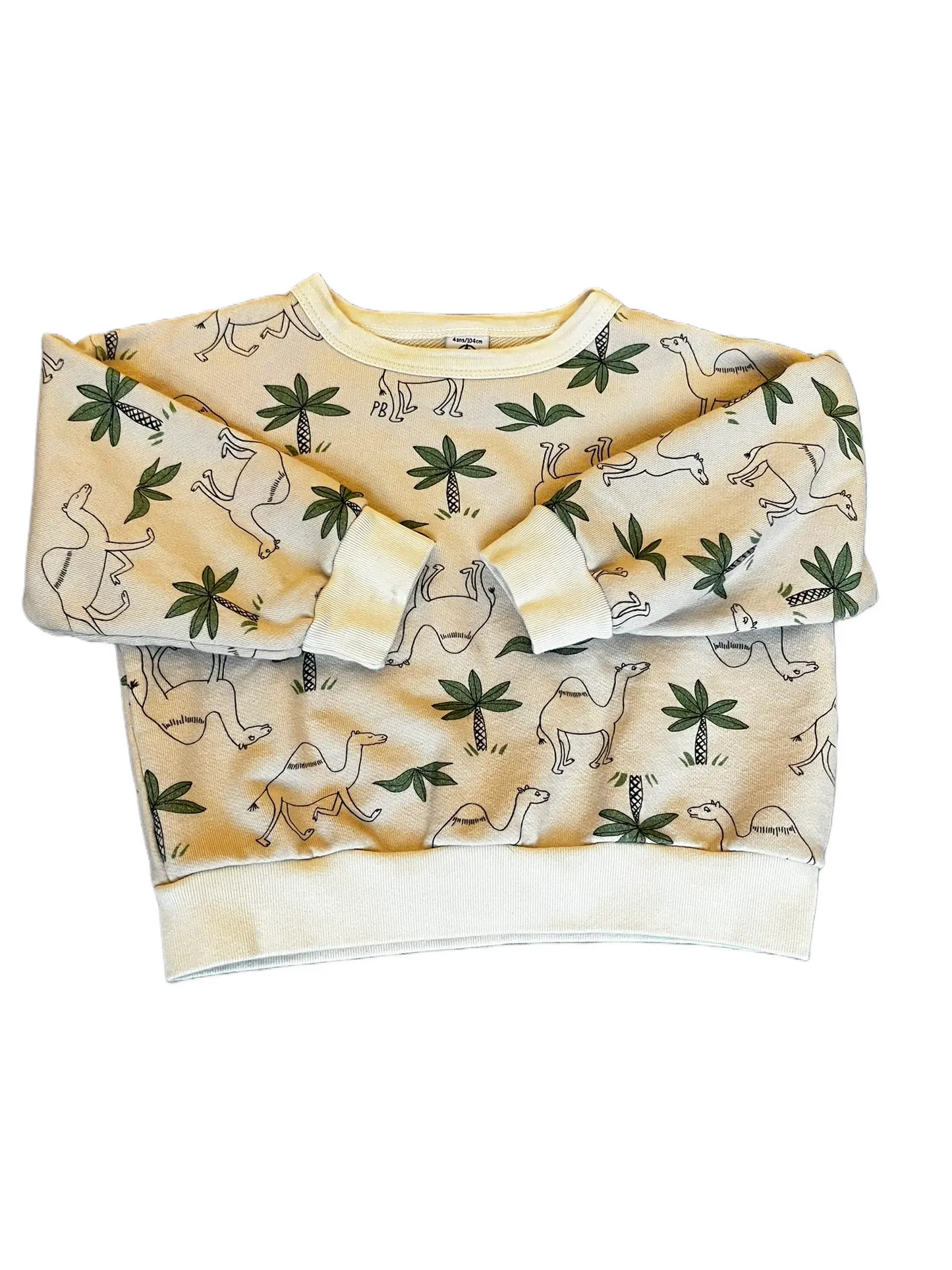 Petit Bateau Beige Camels Sweatshirt (4Y)