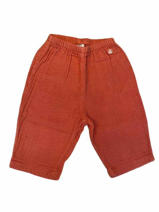 Petit Bateau Cotton Gauze Pants in Rust (6M)